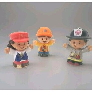 Fisher Price Little People Set of  Community Helpers Construction,  Firefighter